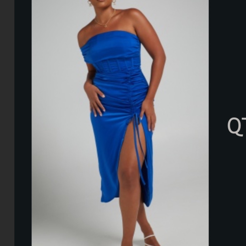 Showpo. Elegant Blue One Shoulder Dress